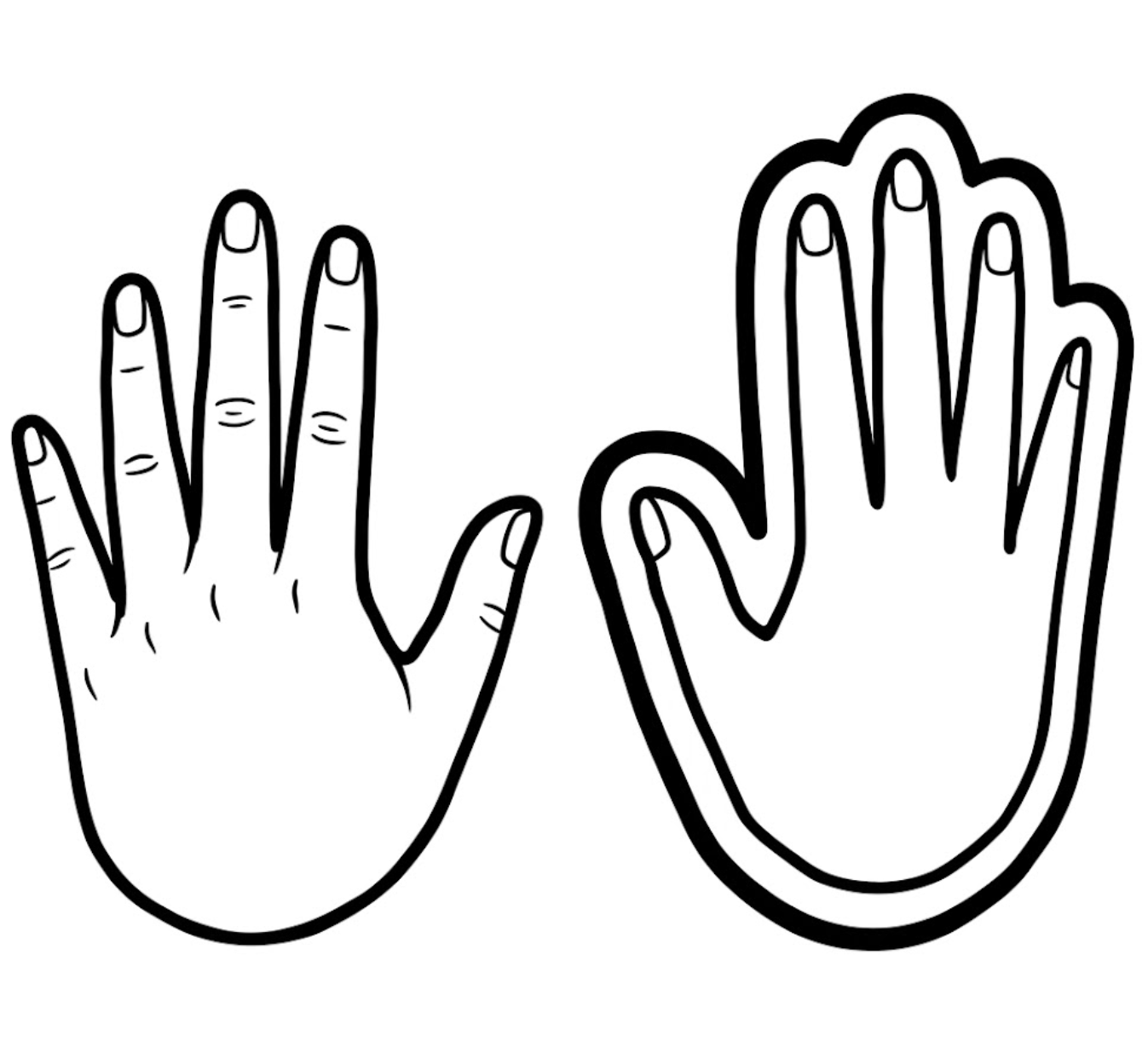 Left and right hand legend icons
