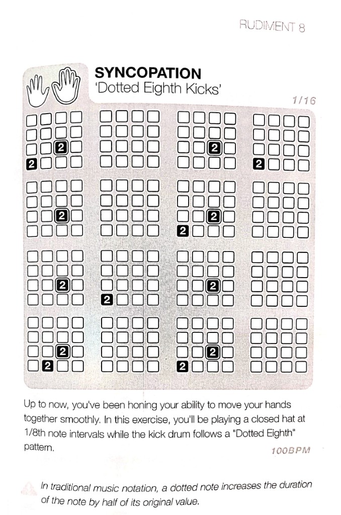 Syncopation Dotted Eighth Kicks pad grids