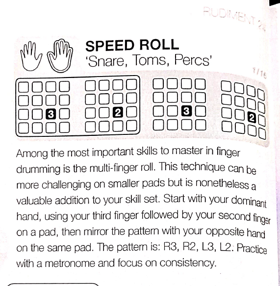Speed Roll Snare Toms Percs pad grids