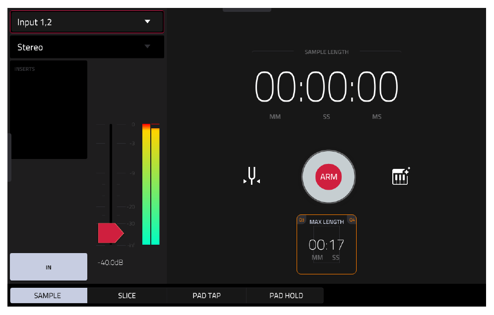 SAMPLER: шкала уперлась в 0 dB, клиппинг
