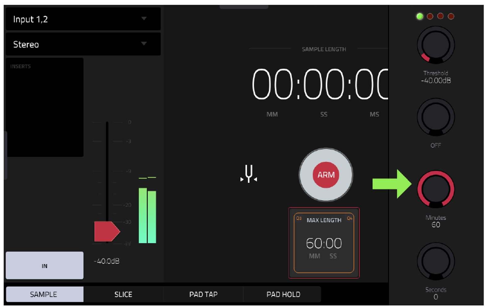SAMPLER: MAX LENGTH 60:00, Q-LINK Minutes 60