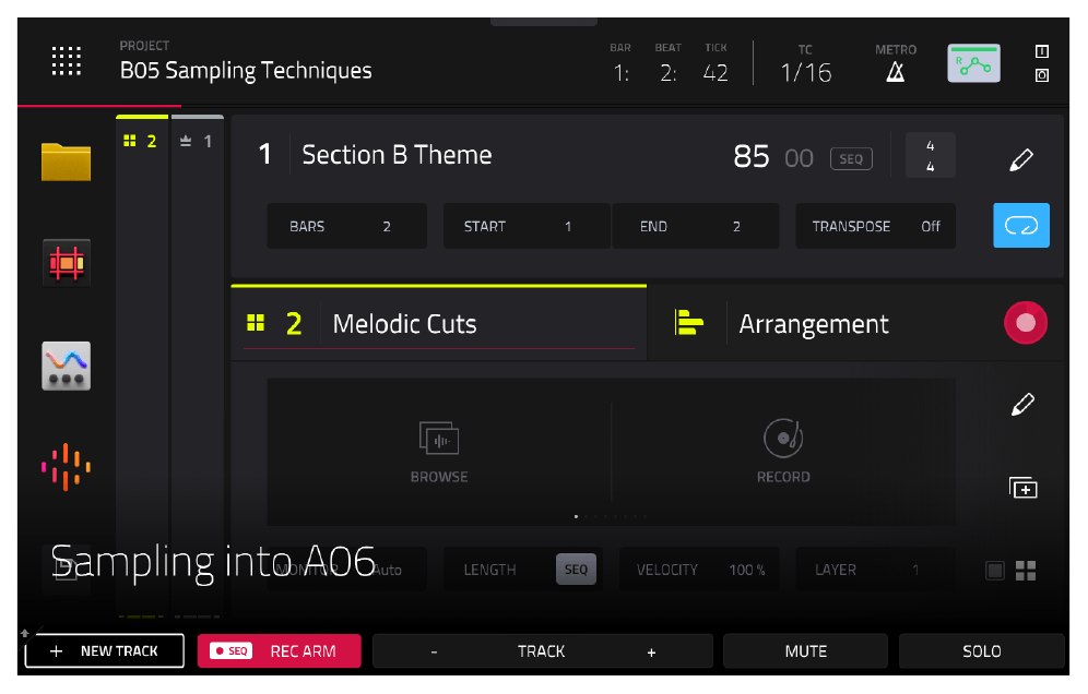 MAIN: Sampling into A06