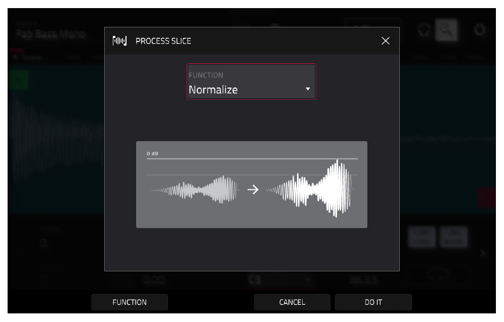 PROCESS SLICE: FUNCTION Normalize