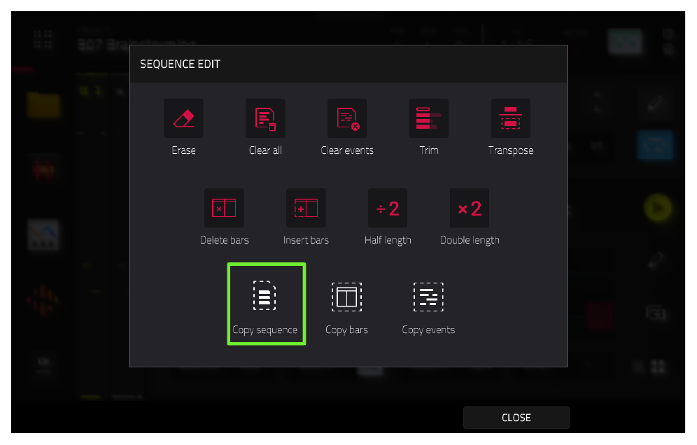 SEQUENCE EDIT: Copy sequence