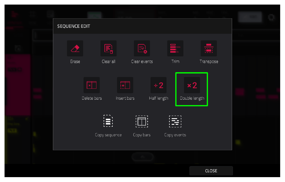 SEQUENCE EDIT: Double length (x2)