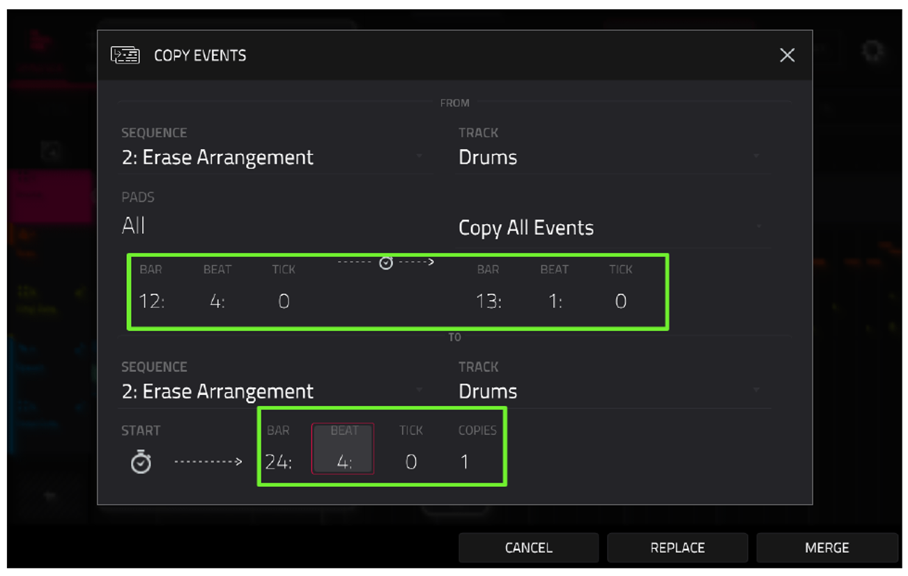 COPY EVENTS: 12:4:0–13:1:0 вставить на 24:4:0
