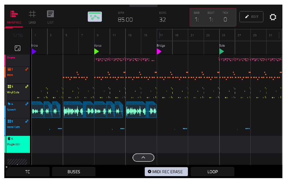 ARRANGE: новая дорожка Plugin 001