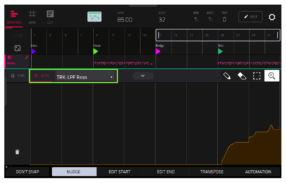 ARRANGE AUTO: TRK LPF Reso