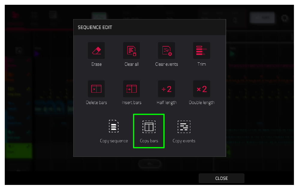 SEQUENCE EDIT: Copy bars