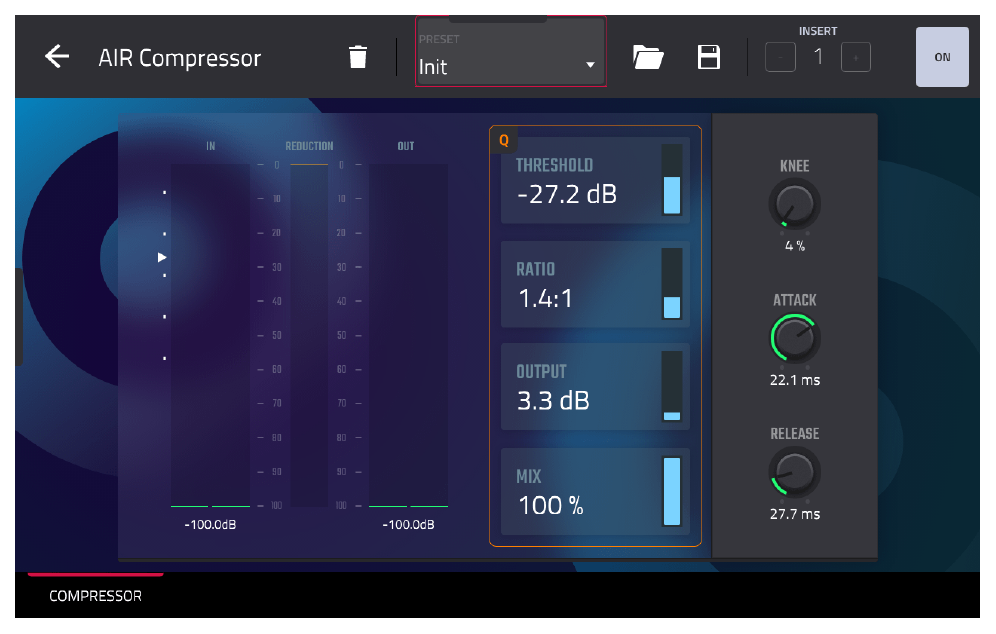 AIR Compressor settings on Bass