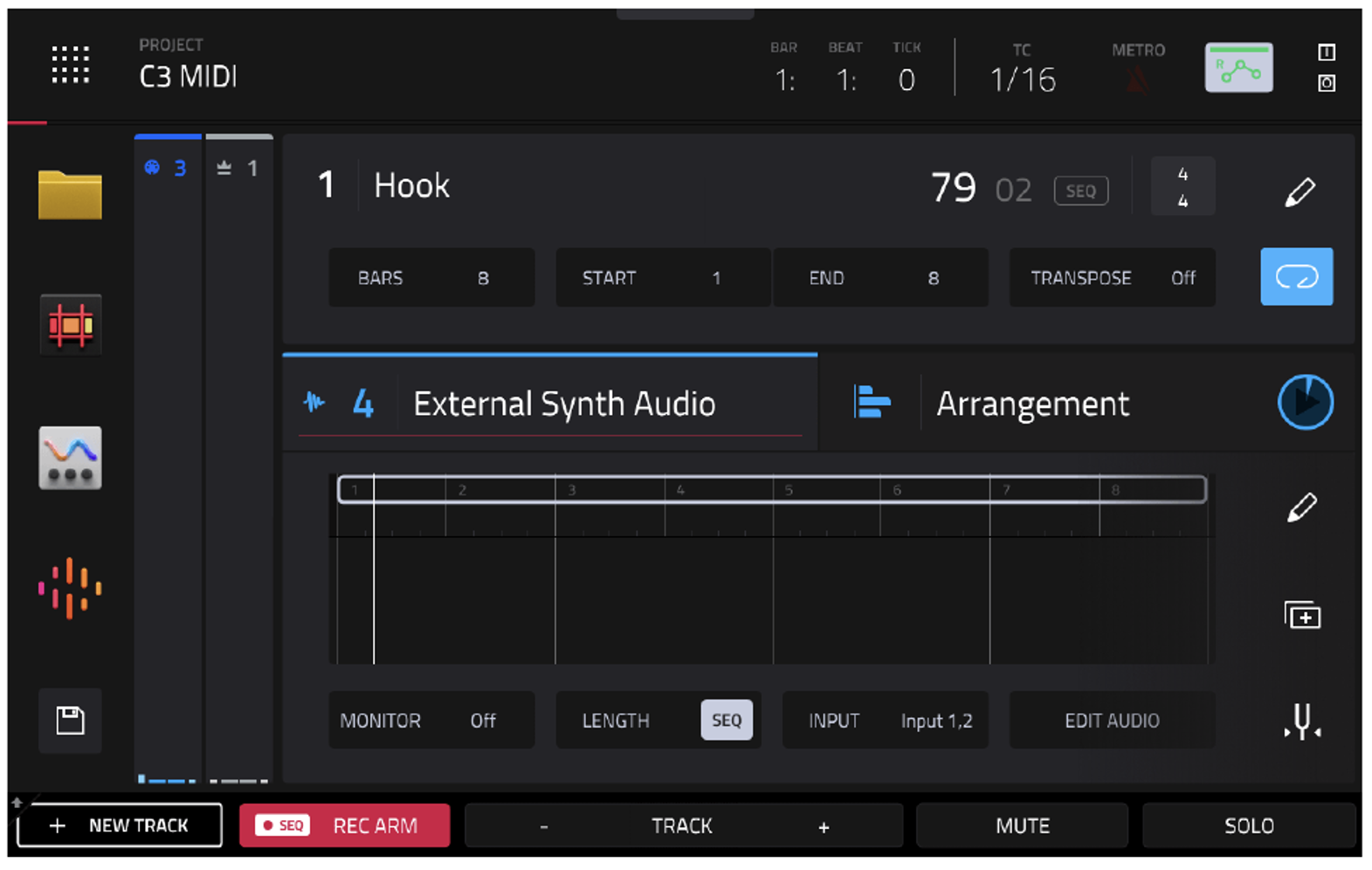 MAIN: трек 4 External Synth Audio