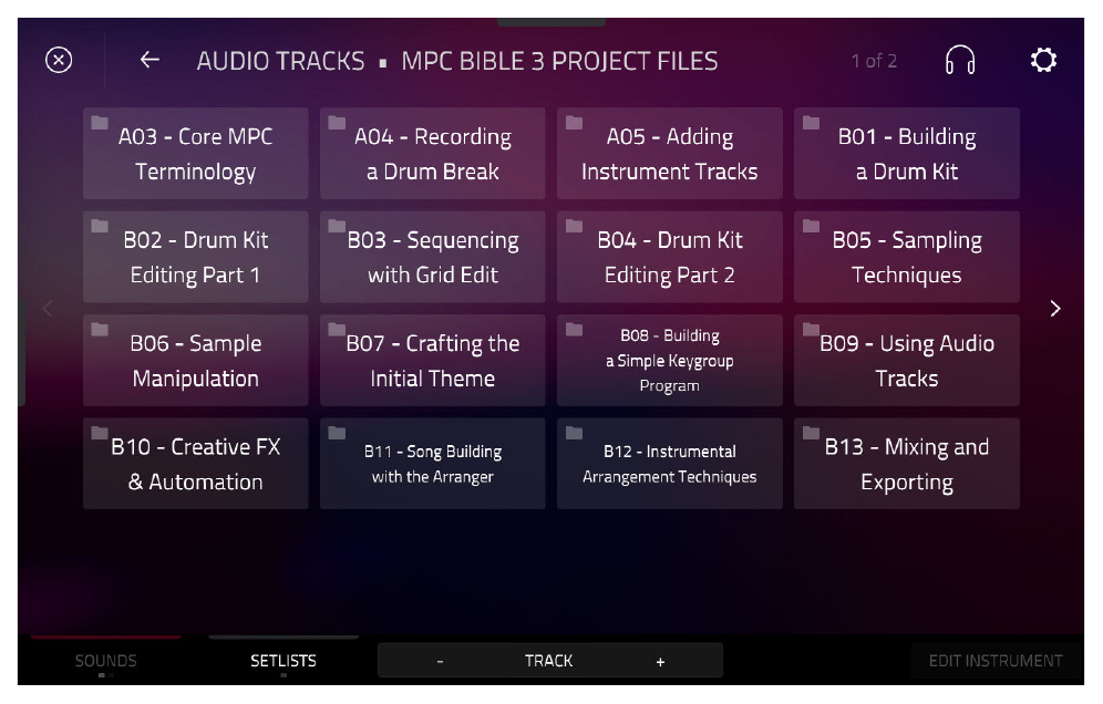 Папки проекта, включая A03 - Core MPC Terminology