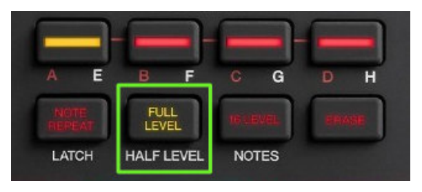 Кнопка FULL LEVEL на корпусе MPC