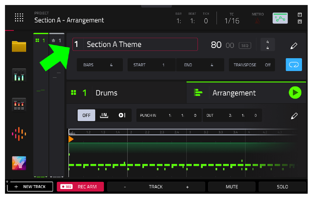 Проект Section A - Arrangement, Sequence 1 Section A Theme